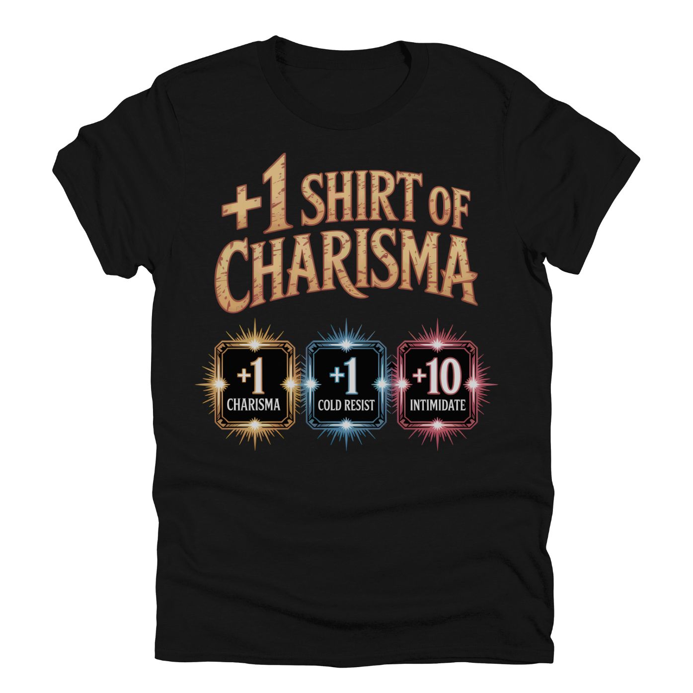 Men’s D&D T-shirt – +1 Shirt of Charisma