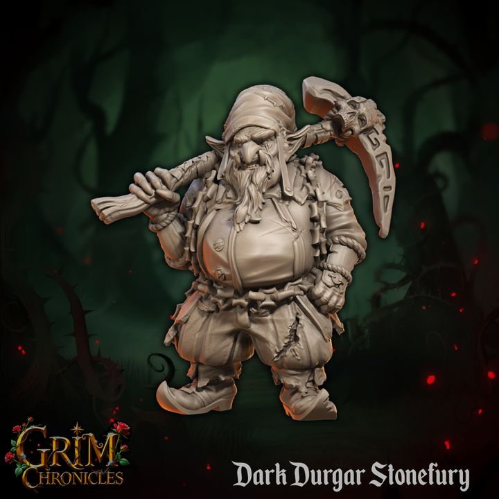 Grim Chronicles - Dark Dwarf Miniatures Set - 35mm