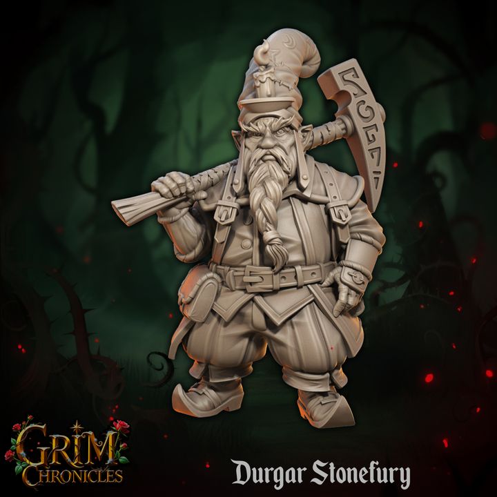 Grim Chronicles - Dark Dwarf Miniatures Set - 35mm
